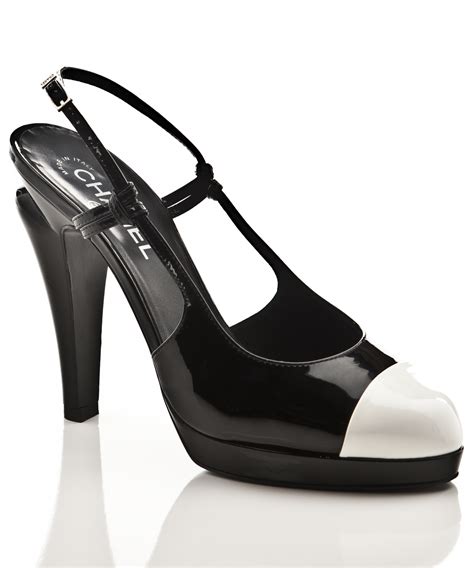 chanel black patent pumps|Pumps & Slingbacks .